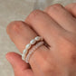 Natural Crystal Stretchy Light Rose Quartz 2mm & Water Pearl Rings