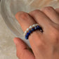 Natural Crystal Stretchy Lapis Lazuli 3-4mm & Fresh Water Pearl Rings