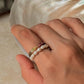 Natural Crystal Stretchy Multi Tourmaline Box & Water Pearls Rings