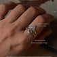 925 Sterling Silver Moonstone Evil Eye Boho Stack Ring