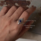 925 Sterling Silver Lapis Lazuli Fan Boho Ring