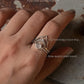 925 Sterling Silver Light shade Rose Quartz Plain Band Ring