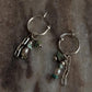 925 Sterling Silver Turquoise Beads, Hill Tribe Silver Beads , Pearls ,Paper Clip Chain Hangings Removable Charms Self Designed Handcrafted Italian Hoops Earrings