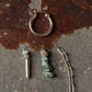 925 Sterling Silver Turquoise Beads, Hill Tribe Silver Beads , Dalmatian Jasper, Larimar ,Paper Clip Chain Hangings Removable Charms Self Designed Handcrafted Italian Hoops Earrings