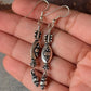 925 Sterling Silver Antique Tribal Silver Self Designed Hook Earrings