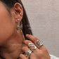925 Sterling Silver Italian Conch Clip On Ear Cuffs