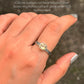925 Sterling Silver Citrine Square Vintage Band Ring