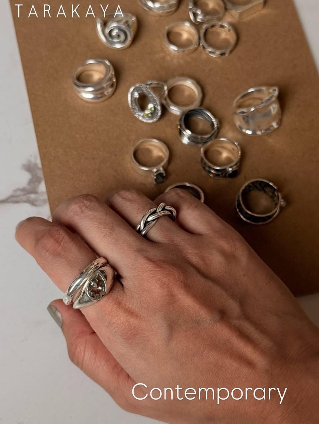 925 Sterling Silver Green Amethyst Pear Hula Chunky Signet Ring