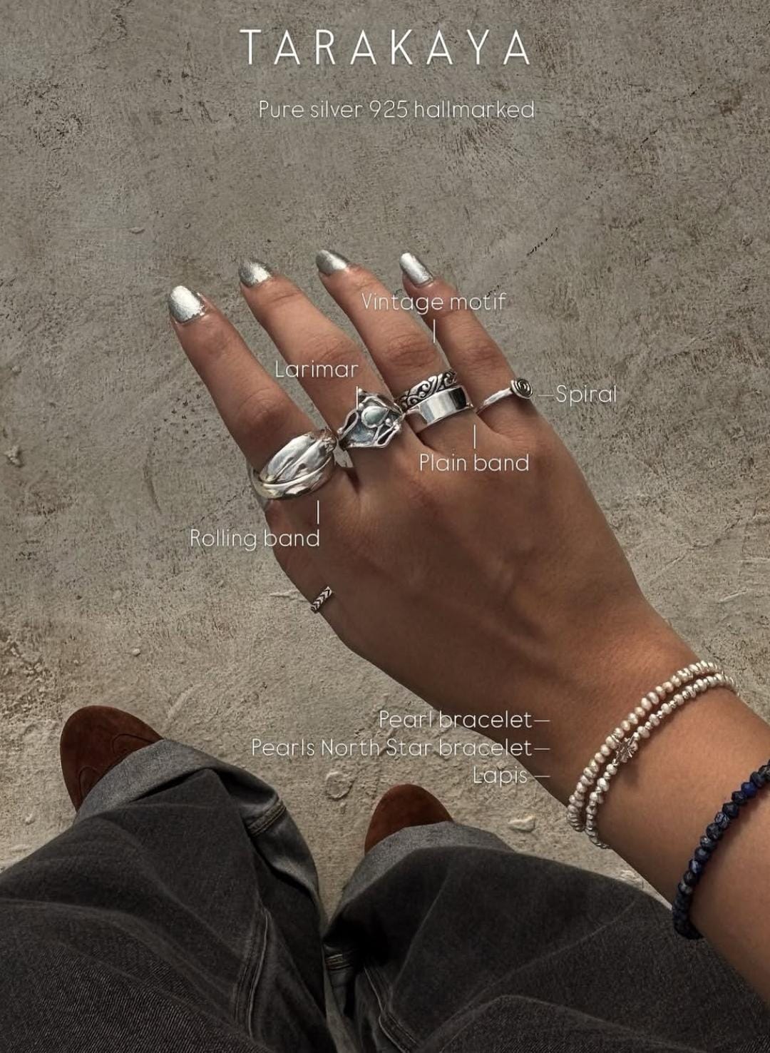 925 Sterling Silver New Larimar Molten Drip Ring