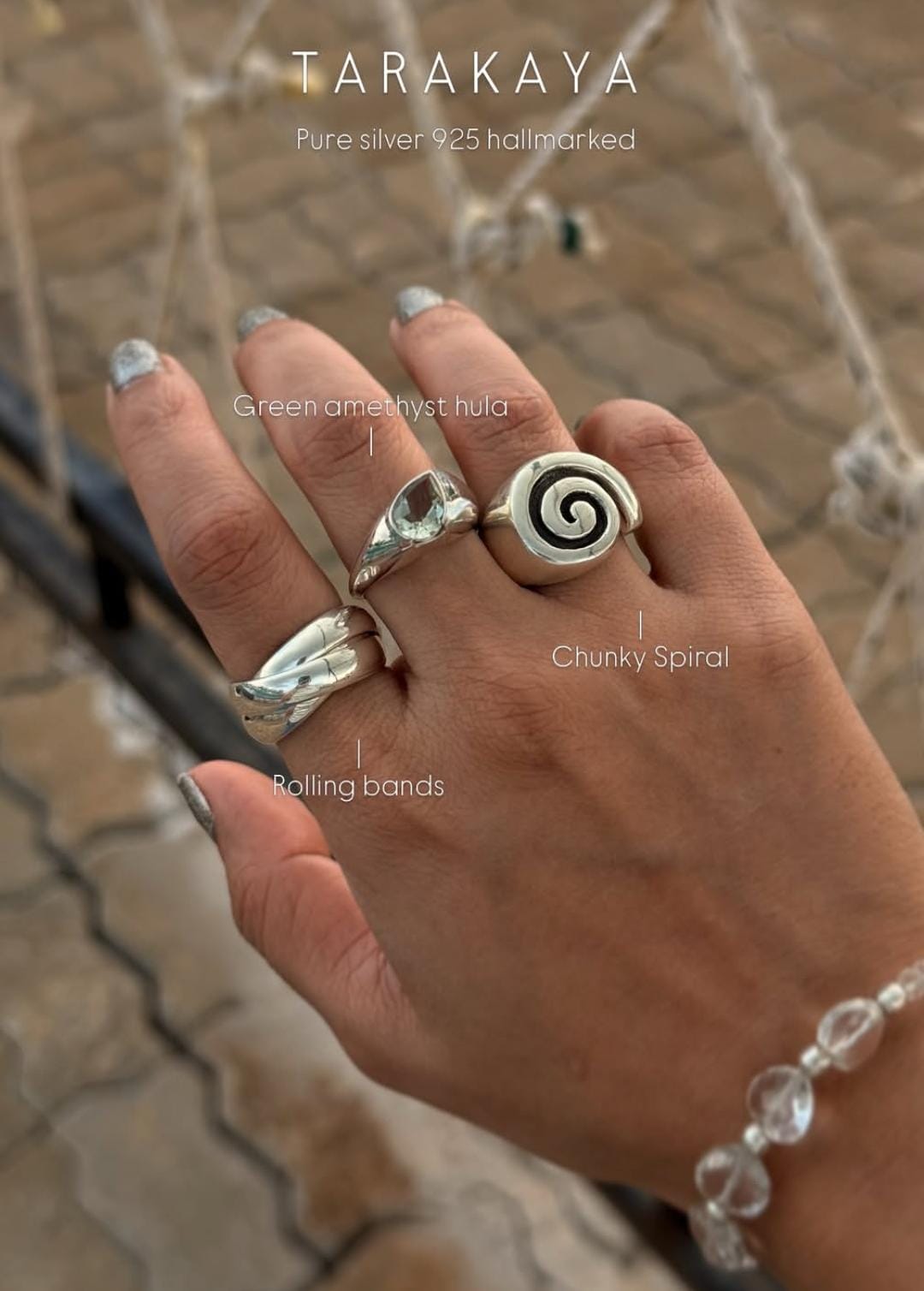 925 Sterling Silver Chunky Spiral Statement Ring