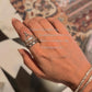 925 Sterling Silver Tribal Boho Rawa Band Ring