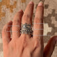 925 Sterling Silver Tribal Boho Rawa Band Ring