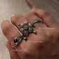 925 Sterling Silver Teekona Rawa Boho Stack Ring