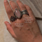 925 Sterling Silver Big Divine Lotus Flower Ring