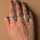 925 Sterling Silver Chunky Twin Hula Dome Band Ring