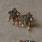 925 Sterling Silver Gold Plated Kundan Polki Necklace