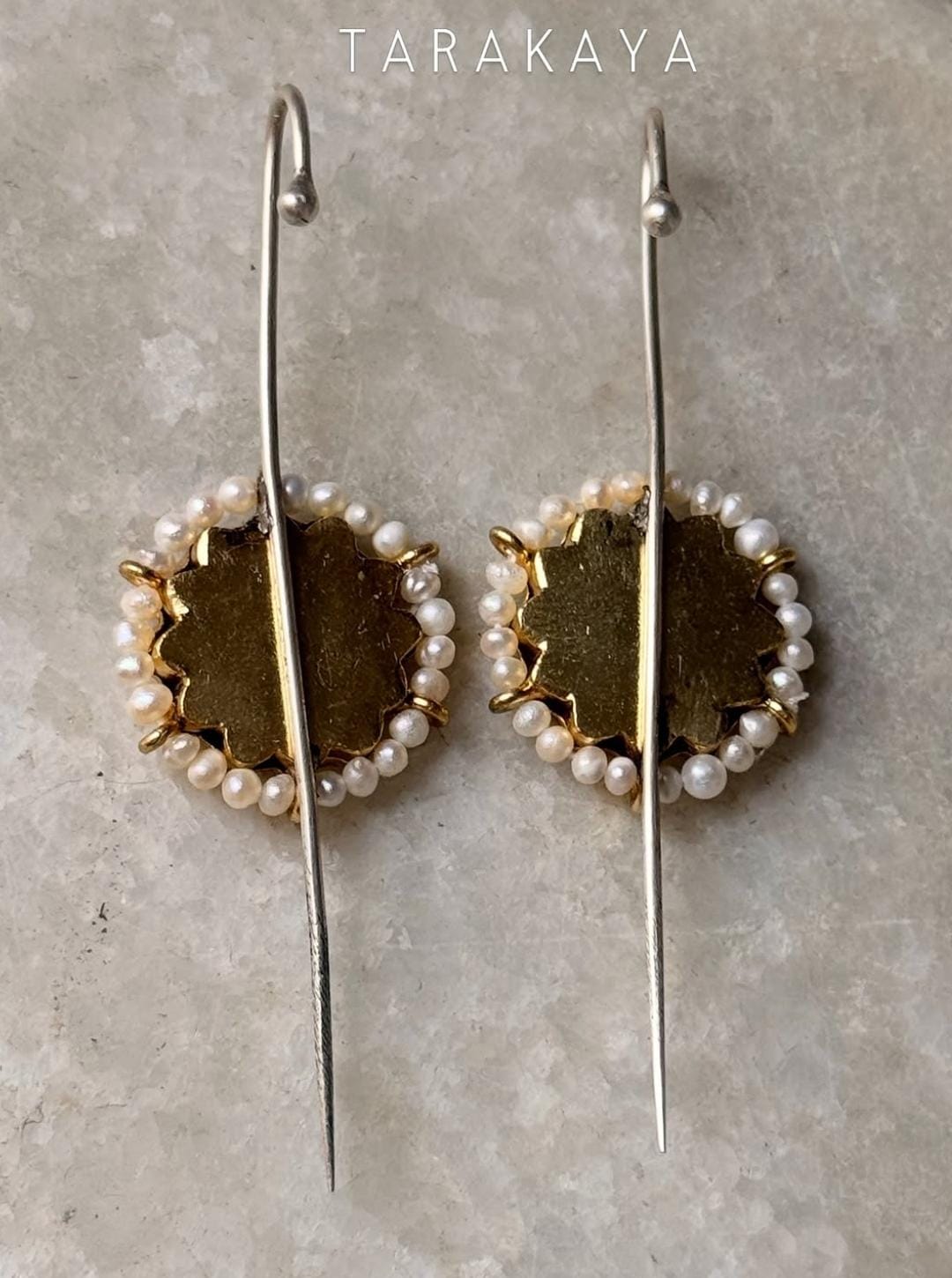 925 Sterling Silver Gold Plated Kundan Ear Cuffs