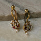 925 Sterling Silver Gold Plated Pink White Stone Kundan Polki & Fresh Water Pearls Pirohi & Charm Bugadi Ear Cuff