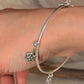 925 Sterling Silver Charm Stackable Bangle- single pc