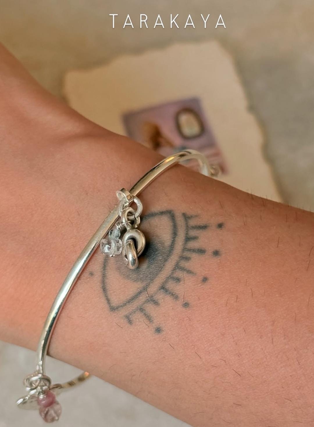 925 Sterling Silver Charm Stackable Bangle- single pc