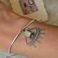 925 Sterling Silver Charm Stackable Bangle- single pc