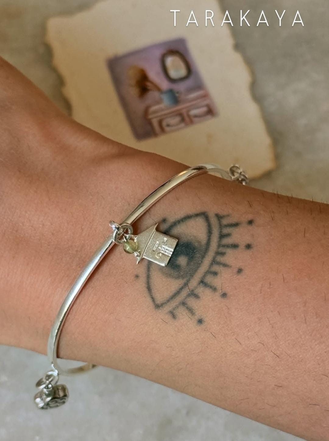925 Sterling Silver Charm Stackable Bangle- single pc