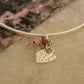 925 Sterling Silver Charm Stackable Bangle- single pc
