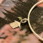 925 Sterling Silver Charm Stackable Bangle- single pc