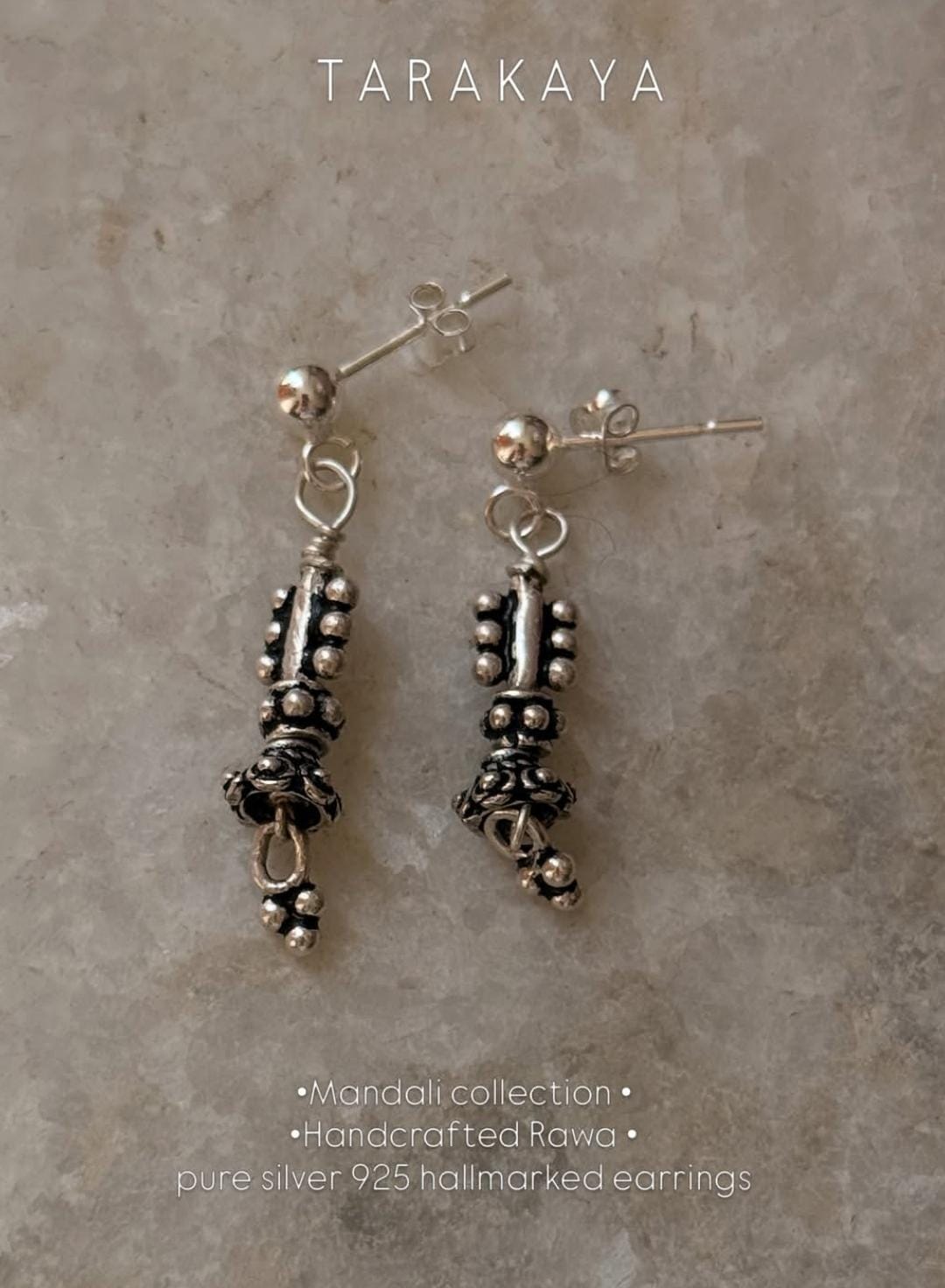 925 Sterling Silver Handcrafted Tribal Mandali Earrings