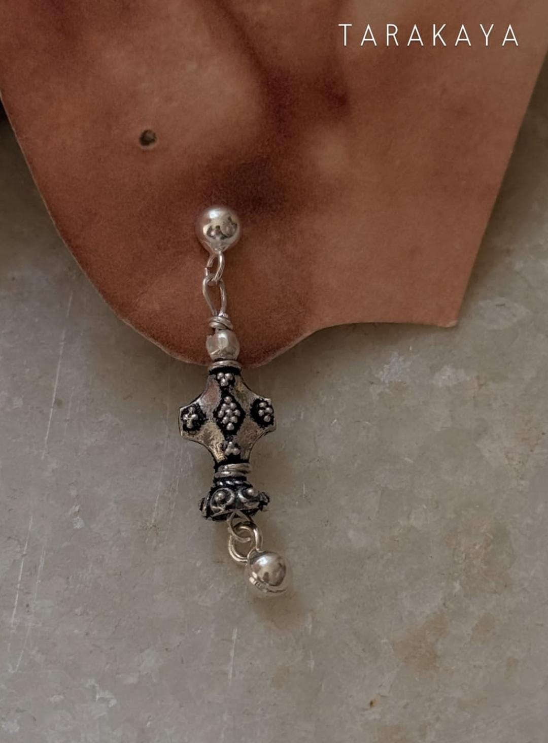 925 Sterling Silver Handcrafted Tribal Mandali Earrings