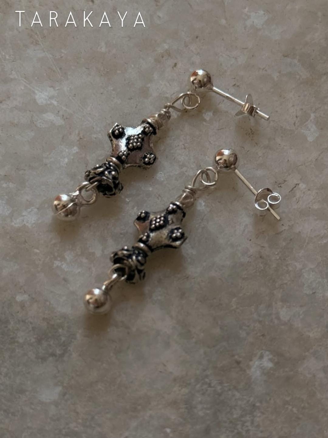 925 Sterling Silver Handcrafted Tribal Mandali Earrings