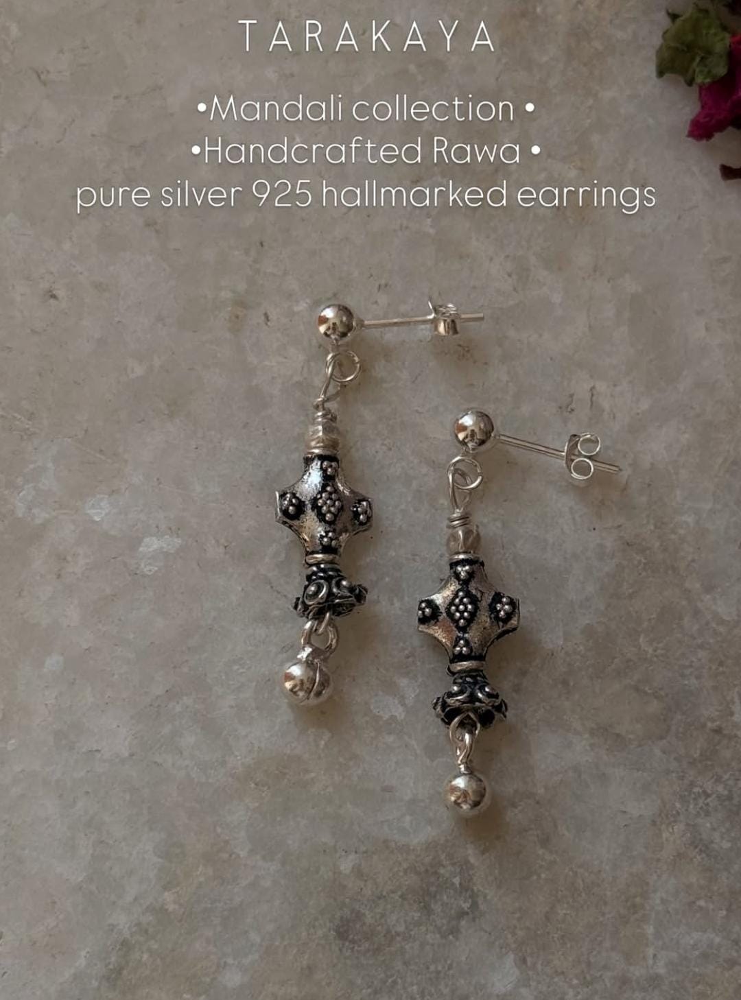925 Sterling Silver Handcrafted Tribal Mandali Earrings