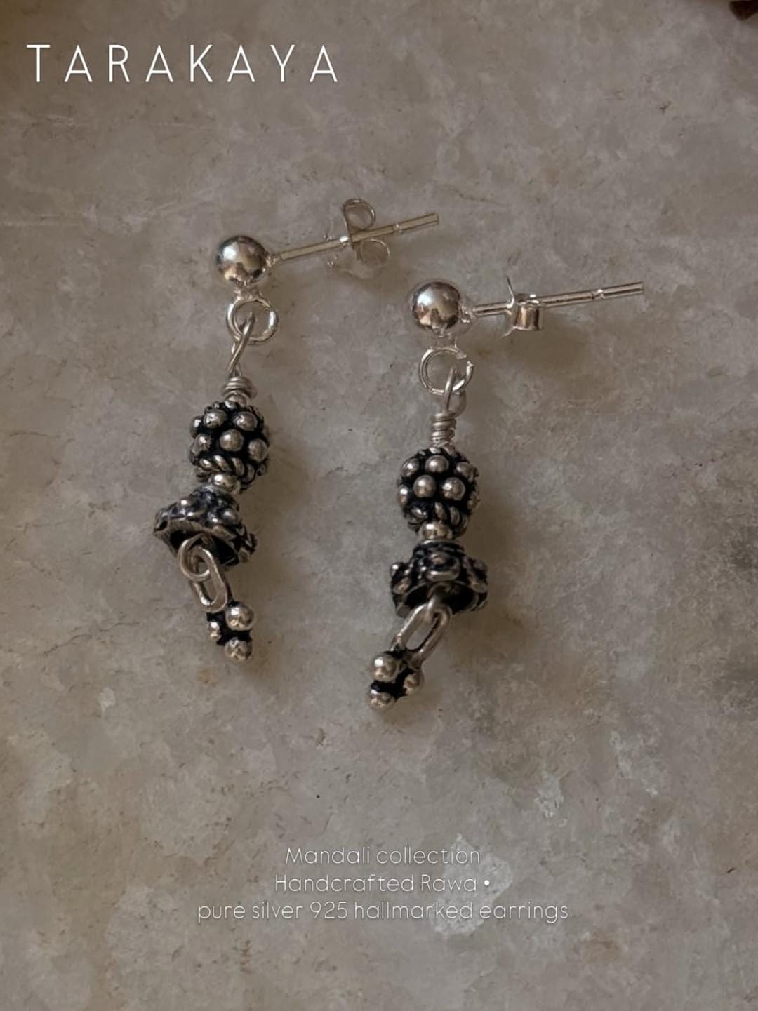 925 Sterling Silver Handcrafted Tribal Mandali Earrings