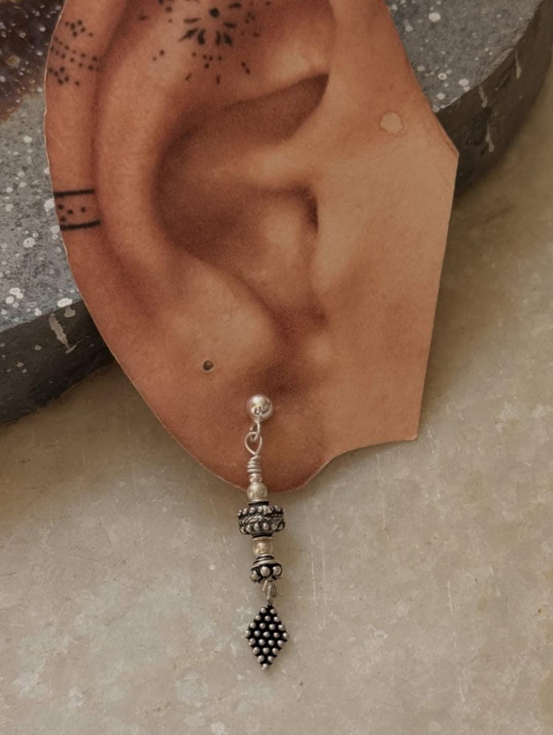 925 Sterling Silver Handcrafted Tribal Mandali Earrings