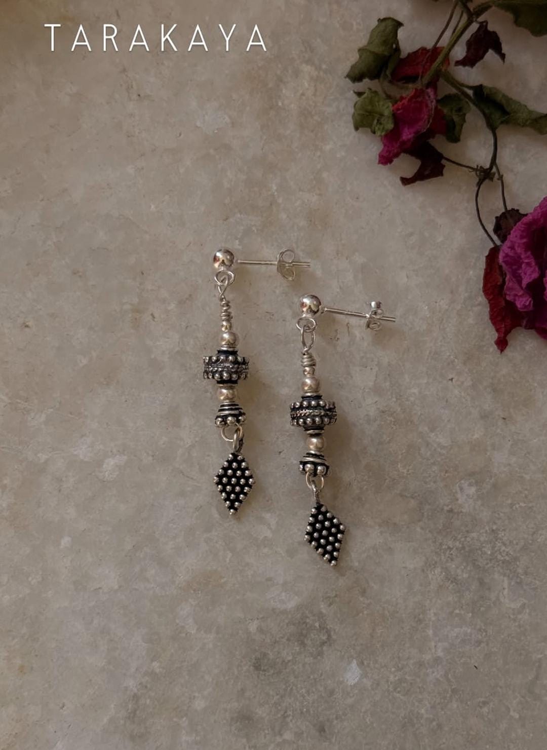 925 Sterling Silver Handcrafted Tribal Mandali Earrings