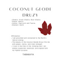 Natural red coconut druzy geode crystal  