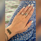 925 Sterling Silver Natural Aquamarine Natural Oval Daily Wear Ring