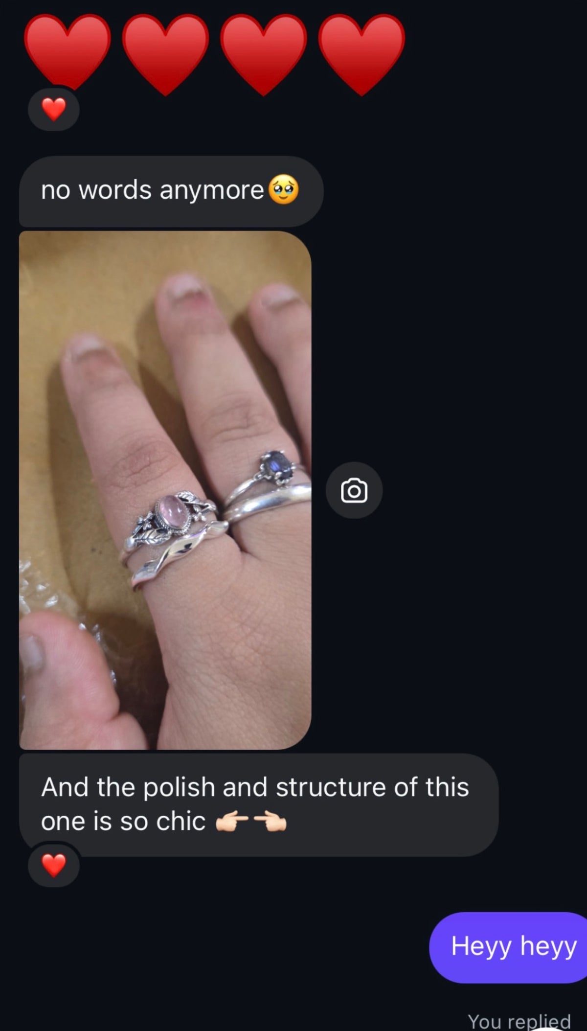 925 Sterling Silver Iolite Victorian Style Ring