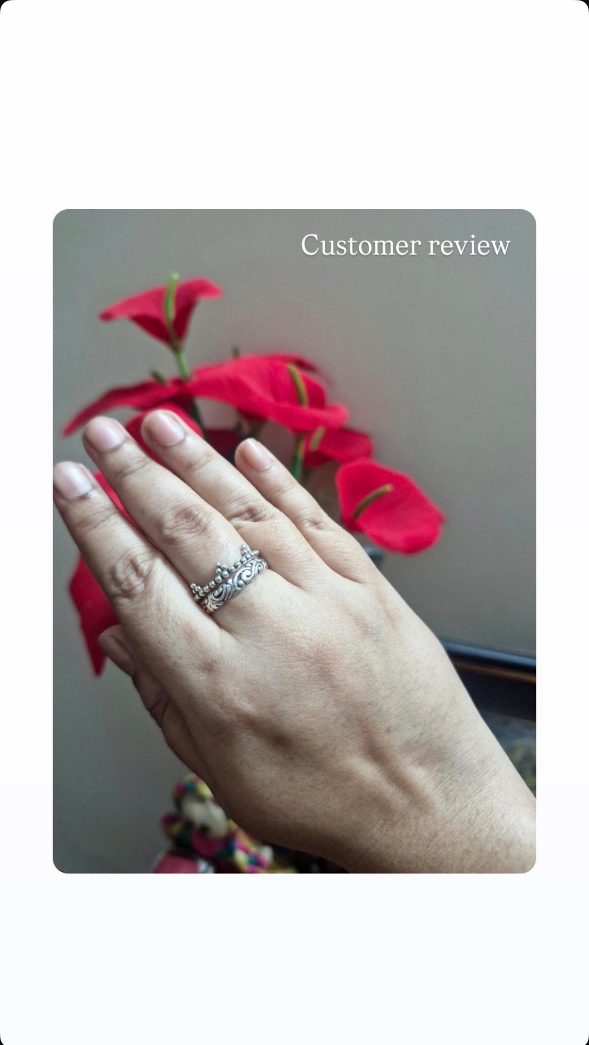 925 Sterling Silver Medium Vintage Motif Boho Band Ring
