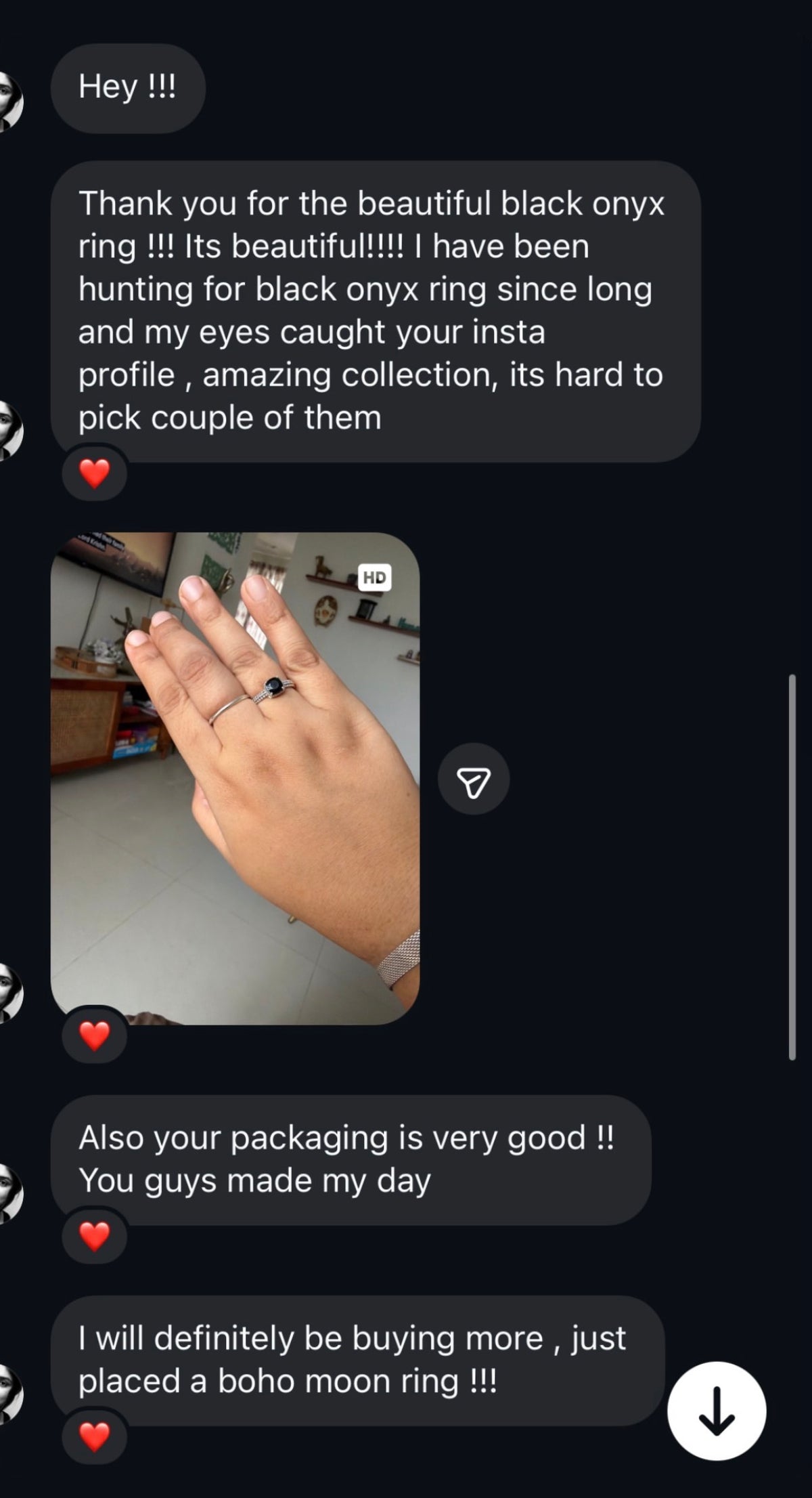 925 Sterling Silver Black Onyx Heart Band Ring