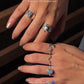 925 Sterling Silver New Larimar Molten Drip Ring