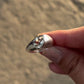 Amethyst Pear Solitaire Cuban Link Band 925 Sterling Silver Ring